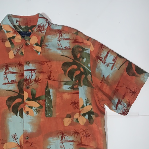 😎 Vintage 😎 Hawaiian Hathaway Shirt Men’s Size Large - Picture 2 of 4
